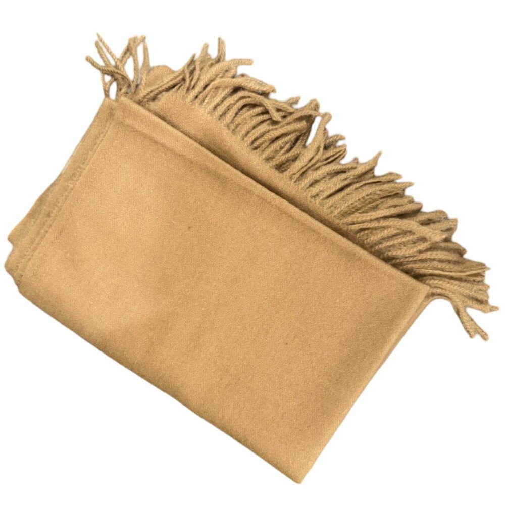 Mango Classic Camel Fringe Scarf / Shawl / Wrap